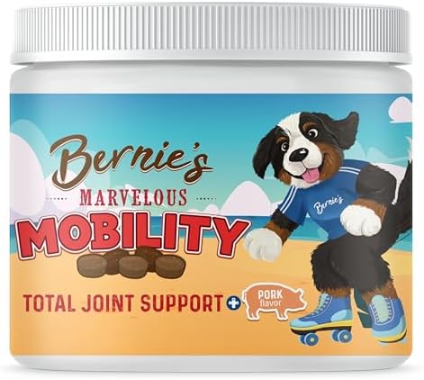 Bernie's Marvelous Mobility - Daily Total Joint Support for Dogs - 90 Soft Chews - Maintain & Rebuild Mobility, Supports Joint Tissue Health