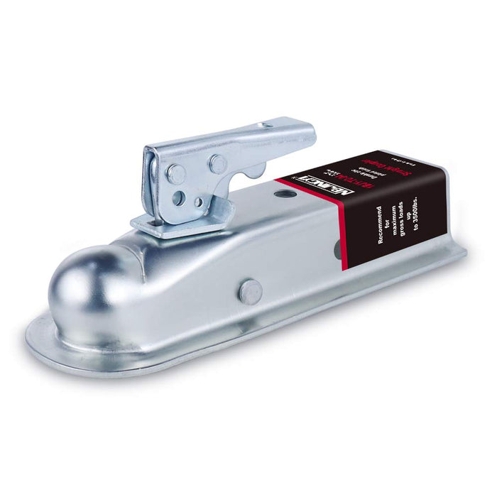 NBJINGYI Straight Trailer Coupler for 2" Ball and 2" Channel Tongue, 3500 lbs Gross Weight Capacity, Zinc Plated Steel for Boat, Utility and Equipment Trailers