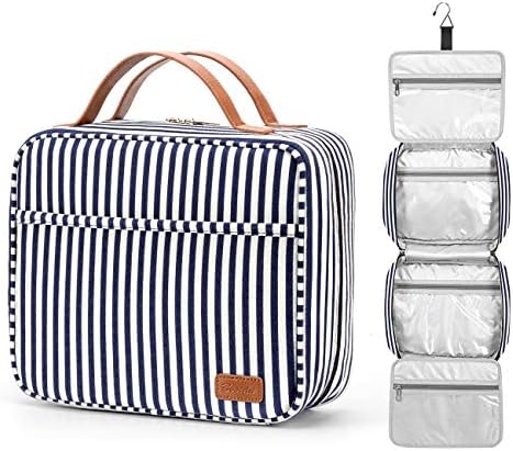 Hanging Travel Toiletry Bag,Large Capacity Cosmetic Travel Toiletry Organizer for Women with 4 Compartments & 1 Sturdy Hook,Perfect for Travel/Daily Use/Christmas