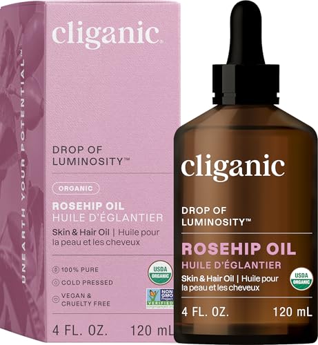 Cliganic Organic Rosehip Seed Oil For Face 100 Pure Natural Cold P 