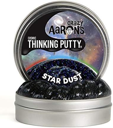 Crazy Aaron's Thinking Putty 4" Tin - Cosmic Star Dust - Multi-Color Sparkle Glow Putty, Soft Texture - Never Dries Out
