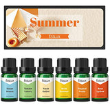 ESSLUX Summer Fragrance Oil Set, Soap Candle Making Scents, Essential Oils for Diffusers for Home, 6x10ml, Brisk Summer, Ocean Breeze, Tropical Fruits and More