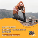 mopayzer Booty Curve Gummies for Workout Support, Berry Flavored Booty Gummies for Big Butt and HIPS, 1PCS Natural Women Support Supplement, Glute Boost, Fenugreek, 60 Count.