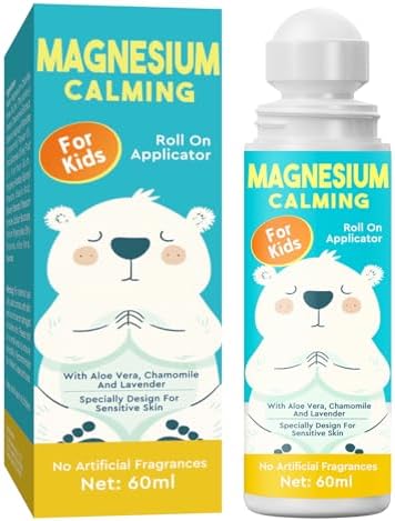 Magnesium Lotion for Kids, Effective Magnesium Lotion for Sleep, Gentle and Safe Formula, Help Your Child Relax and Calm at Bedtime, Roll-on Application, Easy to Use, 02A