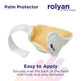 Rolyan Palm Protector for Right Hand, Right Handed Glove for Finger Contracture Prevention, Comfortable Hand Cushion with Soft Sherpa Lining and Palm Pad to Prevent Hand Contractures