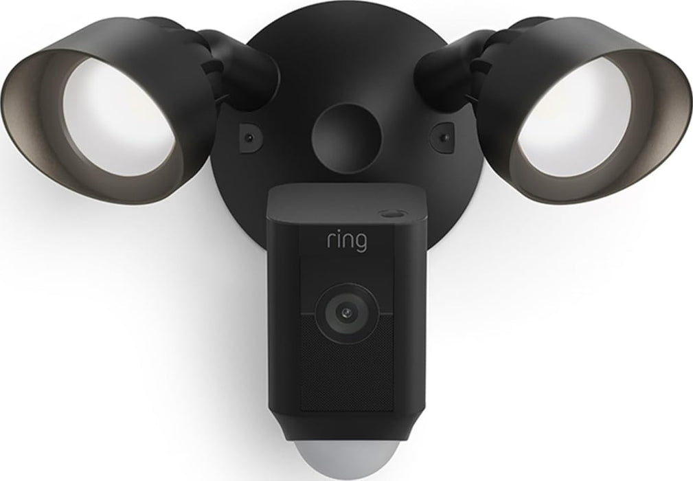 Ring Floodlight Cam Wired Plus, Outdoor Home or Business Security with Motion-Activated 1080p HD Video and Floodlights, Black