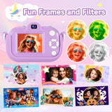 Kids Camera Digital Camera for Girls Age 3-8, 1080P Toddler Camera for Kids with 32GB SD Card, Toddler Girls Toys Age 6-8, Kids Christmas Birthday Gifts for Girls