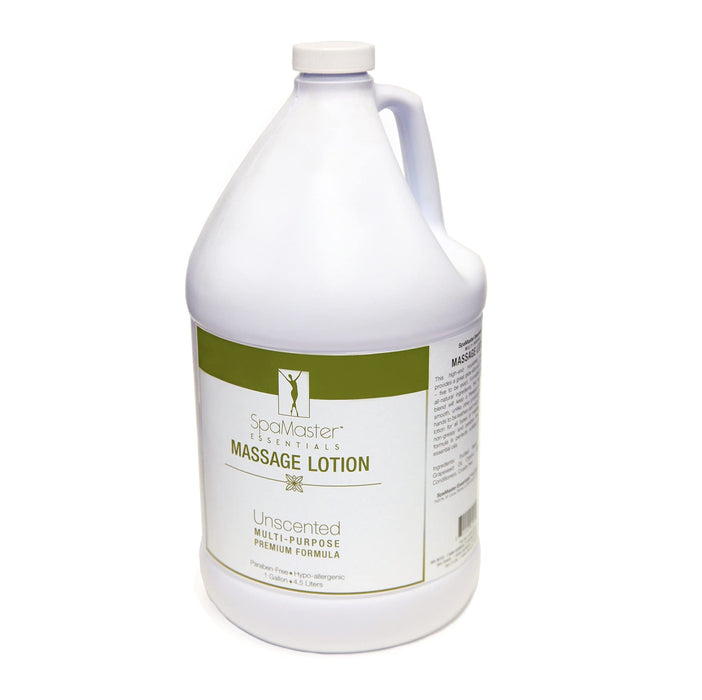Master Massage Organic, Unscented, Vitamin-rich & Water-soluble Massage Lotion - 1 Gallon, Clear