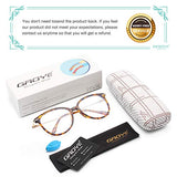 Gaoye Blue Light Blocking Glasses Women/Men, Fashion Cat Eye Fake Eyeglasses Frames UV Ray Filter Computer Gaming Glasses (Leopard Frame/Transparent Lens)