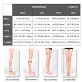 Truform 30-40 mmHg Compression Stockings for Men & Women, Thigh High Length, Dot-Top, Closed Toe, Black, Medium