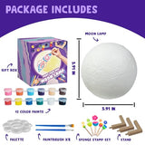 Goodyking Paint Your Own Moon Lamp Kit, DIY Christmas Crafts Night Light, Arts & Crafts for Kids Ages 8-12, Painting Kit for Girls Boys Age 4 5 6 7 8+, Art Supplies Creative Gift for Birthday, Party