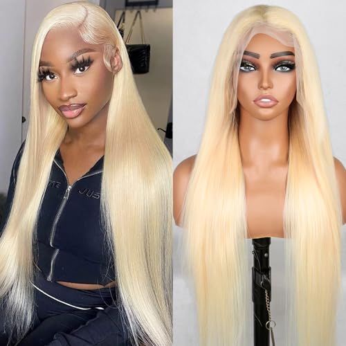 613 13x6 Lace Front Wig Human Hair 200 Density 24 Inch Blonde Wig Human Hair 613 HD Lace Frontal Wigs Human Hair 13x6 Straight Blonde Lace Front Wigs Human Hair Pre Plucked with Baby Hair for Women