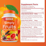 Simply Nature's Promise - 90 Fruit Capsules - Made with Whole Food Superfoods, Packed with 25 Different Fruits - 100% Soy Free