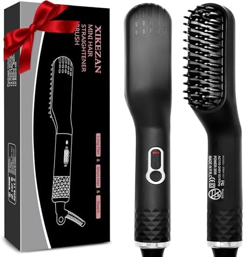 Beard Straightener for Men,Premium Heated Beard Brush w/Anti-Scald Feature,Beard Straightening Comb Unique Stocking Stuffers Gifts for Men Him Dad