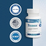 OBJECTIVE NUTRIENTS Thiamax Vitamin B1 (Thiamine TTFD) Capsules, No Fillers or Flow Agents, 100mg, 60 count