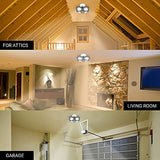 Bell+Howell Quadburst, ASON TV LED Lighting with 5,500 Lumens, Ultra Bright Lighting with 192 Ultra High-Intensity LED Bulbs and 4 Multi-Directional Panel Bedroom, Garage, Ceiling Light