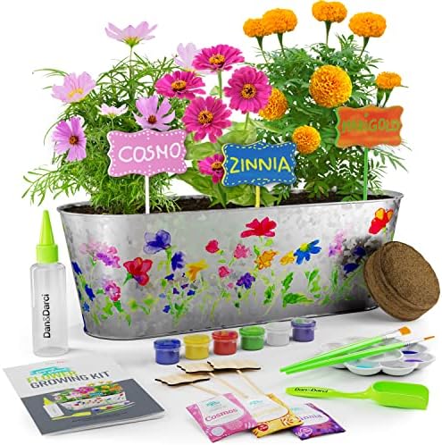 Paint & Plant Flower Growing Kit for Kids - Easter Gift Ideas Age 5 6 7 8-12 Year Old Girl - Best Birthday Crafts Gifts for Girls & Boys, Fun Children Gardening Kits, Art Projects for Ages 5-12 Years