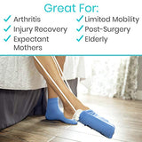 Vive Sock Aid - Easy On and Off Stocking Slider - Donner Pulling Assist Device - Sock Helper Aide Tool - Puller for Elderly, Senior, Pregnant, Diabetics - Pull Up Assistance Help