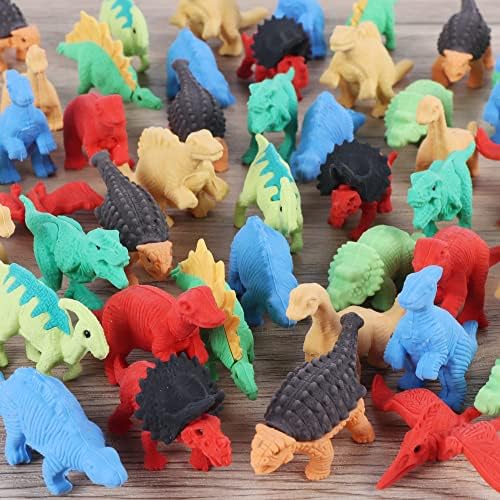 72 Pcs Animal Erasers for Kids, Dinosaur 3D Puzzle Eraser Bulk, Mini Dinosaur Toys, Desk Pets for Students, Classroom Prizes, Party Favors