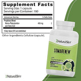 NaturalSlim Somarenew Metabolism Booster, Energy Supplements & Natural Cleanser w/Marine Phytoplankton (Omega 3) & Black Fulvic Acid - Superfood & Complete Nutritional Capsule - 180 Capsules