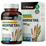 MAUWE HERBS Horsetail Herb Capsules - Organic Horsetail Powder 800mg - Boost Hair Growth & Thickness, Reduce Hair Fall - 100 Vegan Pills