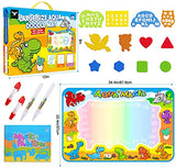 Kids Toys Water Doodle Mat: Dinosaur Painting Coloring Pad for Toddlers 1-3 - Aqua Magic Drawing Board for 2 3 4 Year Old Toddler Arts and Crafts Christmas Birthday Gifts for Girls Boys Age 2-4 3-5