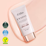 d'alba Piedmont Italian White Truffle Waterfull Tone-up Sunscreen, Vegan Skincare, Tinted Moisturizer with SPF 50+ PA++++, Glowy Sunscreen, Gentle and Safe Use for all Skin Types