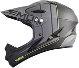 DEMON United Podium Fullface Bike Helmet- 13 Vents- Lightweight- Breathable (Black/Grey, Medium)