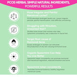 PCOS Herbal Organic Spearmint Capsules - Hormonal Balance, Reduce Unwanted Hair, Acne, and Skin Health - Alternative to Spearmint Tea - 1000mg Vegan Capsules (50-Day Supply) - Made in USA