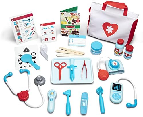 Melissa & Doug Get Well Doctor’s Kit Play Set – 25 Toy Pieces - Doctor Role Play Set, Doctor Kit For Toddlers And Kids Ages 3+
