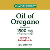 Nature's Bounty Oil of Oregano 1500 mg 90 Liquid Softgels (Packaging May Vary)