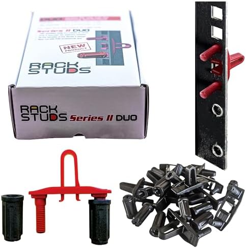 DUO20 1RU Series II Rack Mount Solution - Effortless Alternative to Traditional Rack Screws and Cage Nuts & Server Rack Screws Ideal for Server Hardware Setup - 20-Pack, Universal Version