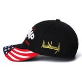 Trump 2024 Hat,3D Embroidered Trump Hat Keep America Great Donald Trump Slogan Hat Adjustable Baseball Cap (Black 2024)