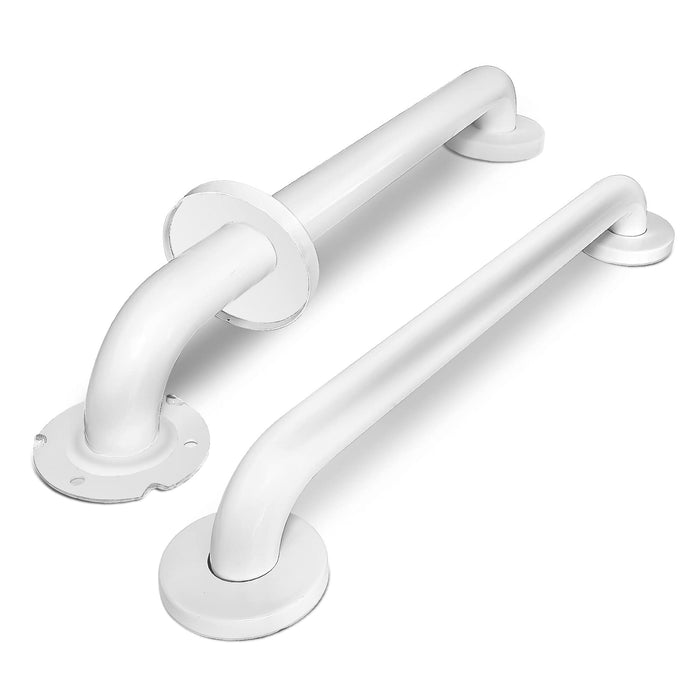 18 Inch Handicap Grab Bars, 2 Pack Stainless Steel Grab Bar for Bathtubs and Showers, Wall Mount Safety Shower Grab Bars for Seniors Injury Elderly, White