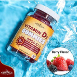 NEW AGE Immune Defense Combo - 2 Pack - Vitamin D3 Gummies 5000 IU 125mcg & High Potency Zinc Gummies, Immune Booster 120 Count