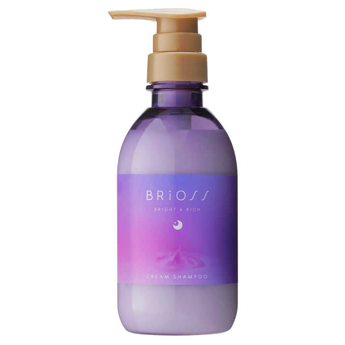 BRiOSS Brios Cream Shampoo, All-in-One Shampoo, Dense Emulsion, Moisturizing Hair, Made in Japan, 13.5 fl oz (400 ml)