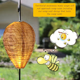FoldTier 4 Sets Wasp Nest Decoy Light up Waterproof Hanging Wasp Deterrent for Wasps Bee Festival Outdoor Hanging Fake Wasp Repellent Hornets Nest for Backyard Patio Home Garden Yard