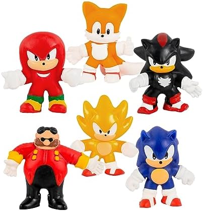 Heroes of Goo Jit Zu Minis Sonic 6 Pack - Collectible Stretchy Minis, 6 Stretchy Sonic Characters