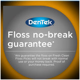 DenTek Complete Clean Easy Reach Floss Picks, Advanced Fluoride Coating, Mouthwash Blast Flavor, 75 ct. (Pack of 6)