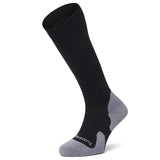 Sugar Free Sox Extra Wide Mens Compression Socks Fits Any Size Calf Premium Cushioned Footbed 15-20 mmHg (1 Pair, 3X, Black)