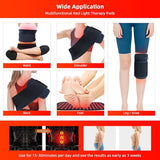 Red Light Therapy Infrared Light Therapy Heating Wrap Belt for Body Back Knee Shoulder Waist Muscle Pain Relieve Inflammation Portable 660&850nm Home Deep Therapy Large Pad Gift for Women Men