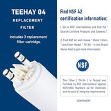 TEEHAY WF3CB Frigidaire Water Filter Replacement, EL-04 Refrigerator Water Filter Compatible with Frigidaire PureSource 3 WF3CB,706465, 242069601, 242086201, AP4567491, PS3412266, 3 Packs