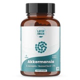 Layer Origin Akkermansia muciniphila Daily Probiotic with PureHMO Prebiotic for GLP-1, Metabolism, and Gut Lining Health, 60 Capsules, 30 Day Supply