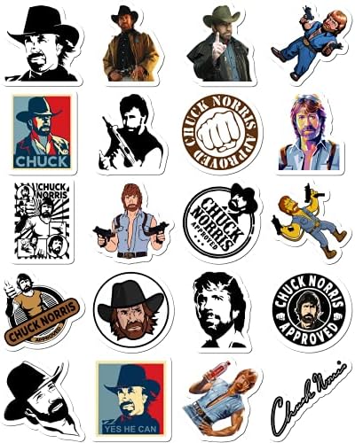 Stickers 20 Pcs Per Pack Chuck Waterproof Norris Aesthetic Vinyl Colorful Laptop Skateboard Bike Bumper Car Guitar Water Bottle Luggage