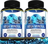 Potent Garden 2-Pack Mega Mineral Supplement Complete Mineral Complex with Calcium Magnesium Zinc Potassium Boron Selenium Chromium & 72 Trace Minerals Iron Free Calcium Supplement -200 Pills