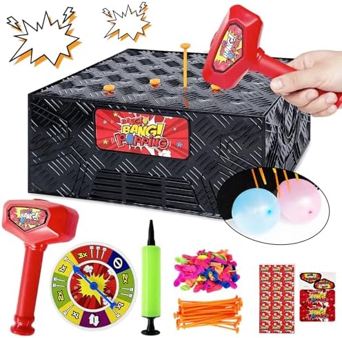 Whack a Balloon Game - Blast Box Balloon Popping Board Game for Kids, Adults & Family Parties