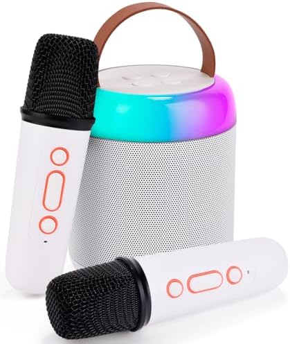 Birthday Gifts for 3, 4, 5, 6, 7, 8, 9, 10, 11, 12 Year Old Toys Girls Boys, Christmas Stocking Stuffers,Karaoke Machine for Kids Teens Adults, Portable Bluetooth Speaker with Wireless Microphone