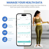 BAGAIL Smart Scale for Body Weight, Digital Bathroom Scale for BMI Weighing Body Fat, Body Composition Monitor Health Analyzer with Smartphone App, 400lbs/180KG - White