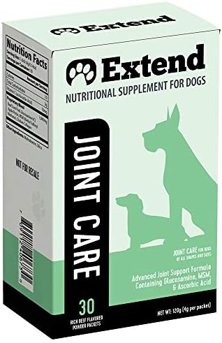 Extend Joint Care for Dogs - Hip and Joint Supplement Powder - Glucosamine for Dogs - Joint Pain Relief - MSM - Mobility & Flexibility Support - Advanced Joint Health - Made in USA
