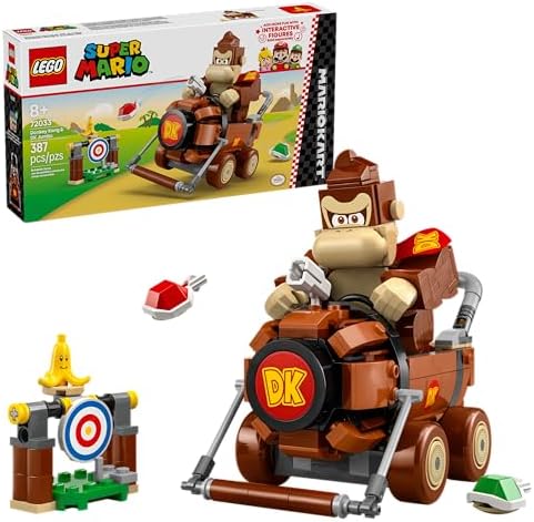 LEGO Super Mario: Mario Kart Donkey Kong & DK Jumbo - Collectible Toy Building Set for Kids, Boys and Girls, Ages 8+ - Nintendo Donkey Kong and Mario Kart Toy for Fans - Gift Idea - 72033